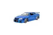 Jada 1:24 Scale Fast & Furious '02 Nissan Skyline GT-R R34 Diecast Model Car