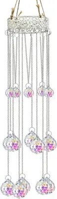 Hanging Crystal Suncatcher with Colored Prism for outside Garden Decoration Sun