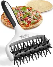 Pizza Dough Docker Pastry Roller with Spikes, Pizza Docking Tool for Home & Comm