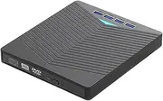 Slim External CD DVD Burner Easy to Install High-Speed Read Portable Drive Support DVD Notebook DVD Burner Drives, Blu-ray Recording