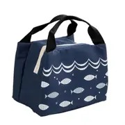 2Pcs New Insulation Bag Cartoon Fish Pattern Zipper Insulation Bag Outdoor Picnic Bag Portable Lunch Bag