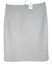 NWT J. CREW Women's Wool Viscose Flannel Pencil Skirt Lined Beige Size 6 $89.50