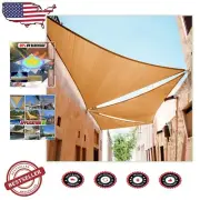 Durable 190 GSM Sand Beige Right Triangle Sun Shade Sail - 95% UV Blockage