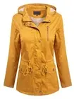 MixMatchy Faux Fur Waist Drawstring Lightly Padded Utility Fashion Jacket Parka