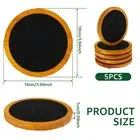 5 Pcs Wood Cup Mats with Felt Pads Absorbent Cup Mats Non Slip Non Stick gyckl