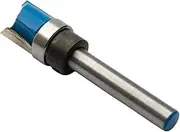 4 Pcs 1/4 Inch Shank Flush Trim Mortise Template Router Bit Set Wood Top Bearing Milling Cutter Tools, Silver+Blue,Drill bit,Drill Accessories