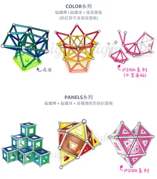 瑞士GEOMAG 益智磁鐵棒-PANELS#452(68pcs) (5折)