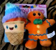 Dog Toy Candy Land Puppy Gingerbread and Cone 2 pack sm. New!