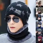 Men Five Pointed Style Knitted Wool Hat Warm Winter Beanie
