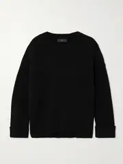 [Arch4] Arch4 - Knightsbridge Ribbed Cashmere Sweater - Black - One size One size Black