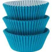 Caribbean Blue Cupcake Cases 5cm 75pk Muffin Baking Cups Patty Pans Liners