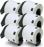BETCKEY - Barcode Labels Replacement for Brother DK-11209 (62mm x 29mm), Compatible with Brother QL Label Printers [6 Rolls/4800 Labels]