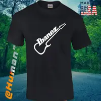 在飛比找蝦皮購物優惠-新款襯衫 Ibanez 吉他標誌棉質男士 T 恤尺寸 S-5