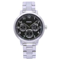 在飛比找松果購物優惠-FOSSIL 美國最受歡迎頂尖運動時尚三眼造型流行腕錶-黑面