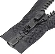 YaHoGa 2PCS #10 12 Inch Separating Jacket Zippers for Sewing Coat Jacket Winter Coat Black Heavy Duty Large Molded Plastic Zippers Bulk (12" 2pcs)