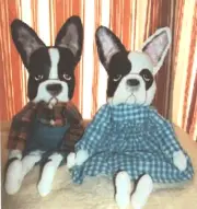 Buy 2 Get the 3rd FREE, PATTERN, Primitive Folk Art Doll, French Bull Dog Doll