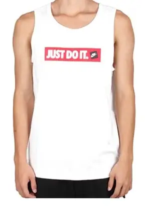 ⭐限時9倍點數回饋⭐【毒】NIKE Sportswear JUST DO IT LOGO 男款白色背心 CD9601-100