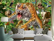 Tiger And Wildlife Wall Mural AM10