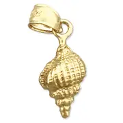 14K Gold Mollusk Shell Charm