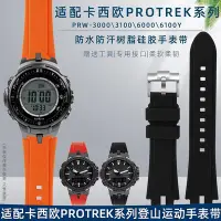 在飛比找Yahoo!奇摩拍賣優惠-手錶帶 皮錶帶 鋼帶適配卡西歐PROTREK登山系列PRW3