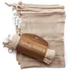Sprig Sustainable Range Cotton Drawstring 25cm x 30cm Produce Bags 4 Pack SP2812