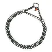 Dog Collar by Hs Sprenger Black 2 Mm Double Links 50 Cm