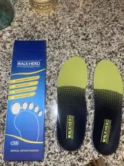Walk Hero Fasciitis Feet Insoles Arch Supports Orthotics Inserts Sze 7.5 Men, 9w