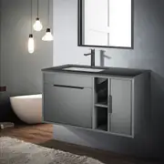 ACA 900x505mm Bath Wall Hung Vanity Storage Drawer Cabinet Ceramic Top Basin