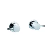 Smarto Round Twin Outlet Shower Bath Tap Mixer Valve Bar - Chrome