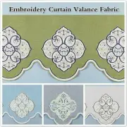 Linen Embroidery Curtain Valance Fabric Window Drape Top Material DIY Crafts
