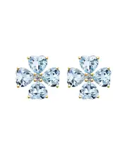 Kai Fine Jewelry 14K 3.83 ct. tw. Diamond & Aquamarine Stud Earrings