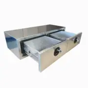 1400 x 600 x 380mm Alloy 2 Drawer Unit for Ute Truck Tool box Canopy Carav