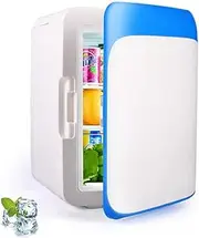 Universal 12V/220V Portable Freezer Refrigerator Cooler, 10L Capacity, Ultra-Quiet, Low-Noise Mini Cooler for Home, Car, Fishing, Camping,Blue