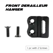 Aican DIY Bike Bicycle Quality Front Derailleur Hanger,1 pc with 2 Screws Black