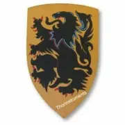 Medieval Crusader Lion Shield Dragon Shield - Hand Painted