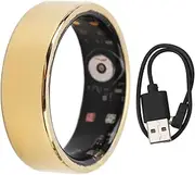 Smart Health Ring for Men and Women, Lightweight Sleep Monitoring Step Counting Fitness Health Tracker Ring, Fitness Ring with 7 Day Battery Life Golden (17)