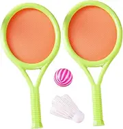 UPKOCH Plastic Tennis Racket Set Rackets Balls Lightweight Sports for and Parent Activities Random Color Random Color