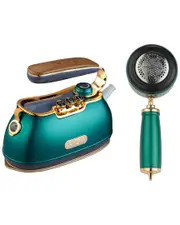 SALAV Retro Edition Duopress Handheld Steamer + Iron and Fabric Shaver + Lint Roller Set