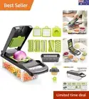 Vegetable Chopper Multifunctional Onion&Carrot Dicer，Potato Slicer Cutter，Pum...