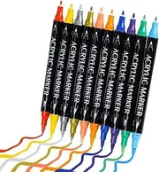 Sophistik 24 Acrylic marker pen set, dual tip, circular dot tip with line width 1-5mm, extra fine tip with line width 1mm