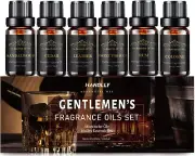 Essential Oils Set, Men Scents Fragrance Oil Aromatherapy Essential Oils Kit for