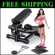 Portable Mini Stepper with Resistance Bands - Adjustable Height 330LBS Capacity