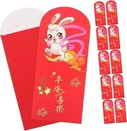 STOBOK Spring Festival 2023 Luck Money Bag Chinese Style Envelopes 12pcs Red Envelope Lunar Year Packet
