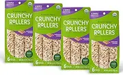 Friendly Grains - Crunchy Rollers - Organic Rice Snacks, Crispy Puffed Rice Rolls, Healthy Snack Rolls for Adults and Kids - Cinnamon Churro - (4 Packs of 6)