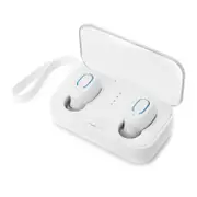 T18S TWS Wireless Earbuds bluetooth 5.0 Earphone Mini Portable Stereo Headphone with Mic for iPhone Xiaomi Huawei WHITE COLOR