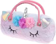 [LIFKOME] Unicorn Glasses Case Plush Eyeglasses Pouch for Portable Storage for Glasses Multifunctional Cartoon Design for Daily Use and Travel Unicorn Lovers