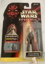 Jar Jar Binks Star Wars Episode 1 Comm Tech Action Figure Vintage 1998 NOS