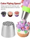 Stainless Steel XL Russian Icing Nozzles Set Pastry Baking Kit Nozzle Piping bag