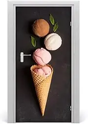 Door Stickers Kitchen Spices Wallpaper Sticker Food Ingredients Door Stickers Self-Adhesive Removable Living Room(N,95x215cm)