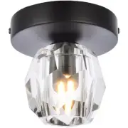 Elegant Lighting 3505F5BK Eren 1 Light 5 inch Black Flush Mount Ceiling Light